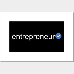 Verified Entrepreneur (White Text) Posters and Art